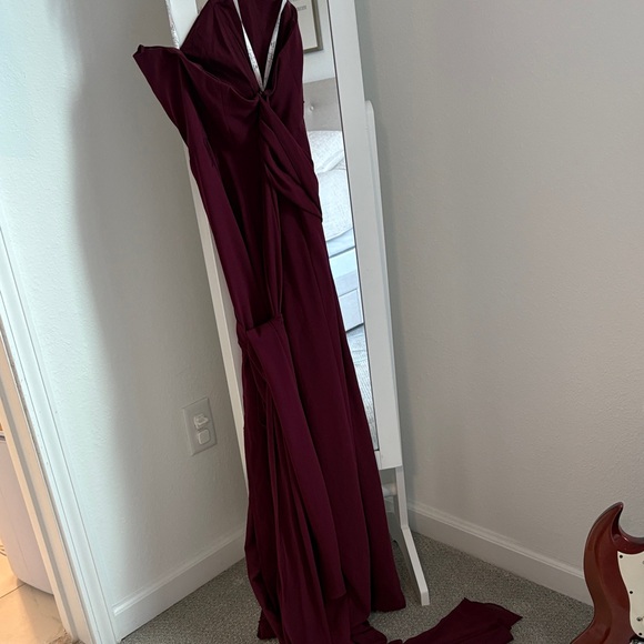 David’s Bridal multi way bridal dress color wine - Picture 3 of 5